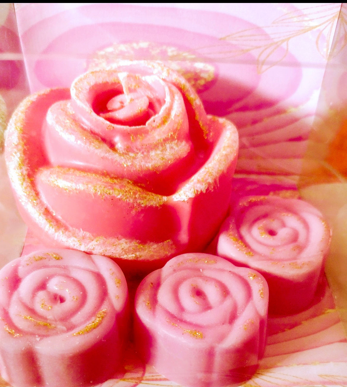 "Rose' Sensation"  Rose shaped candle set