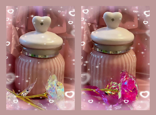 Heart Top glass candle