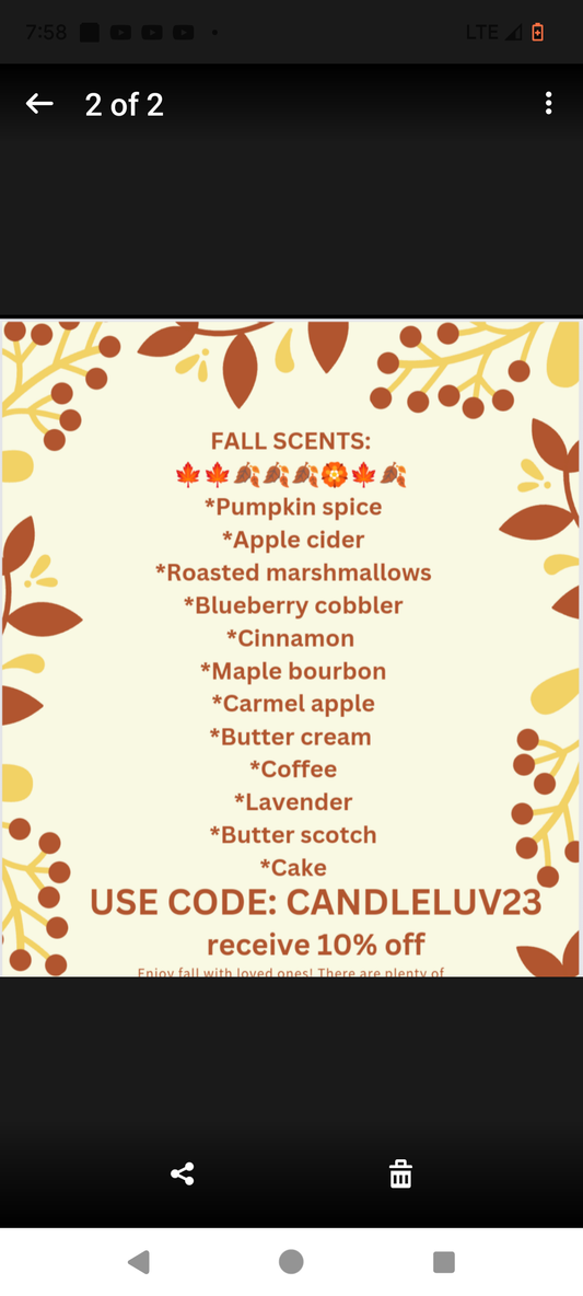 Candle fragrances/Scents