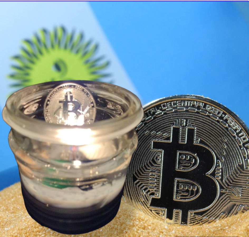 Bitcoin theme candle (sold out)