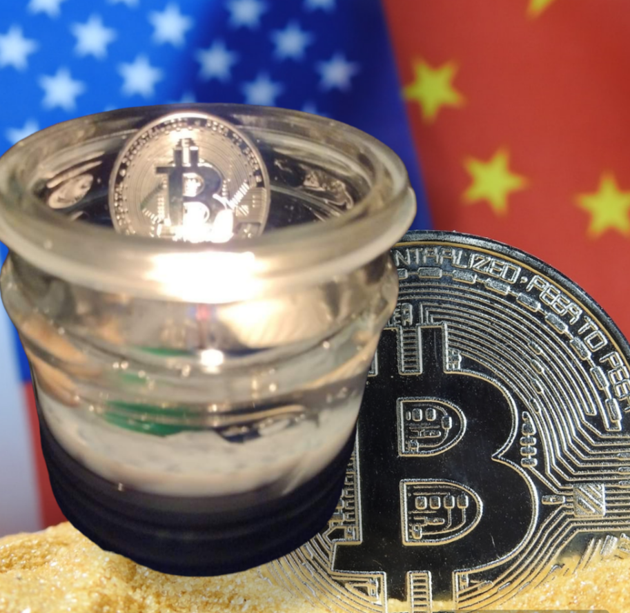 Bitcoin theme candle (sold out)