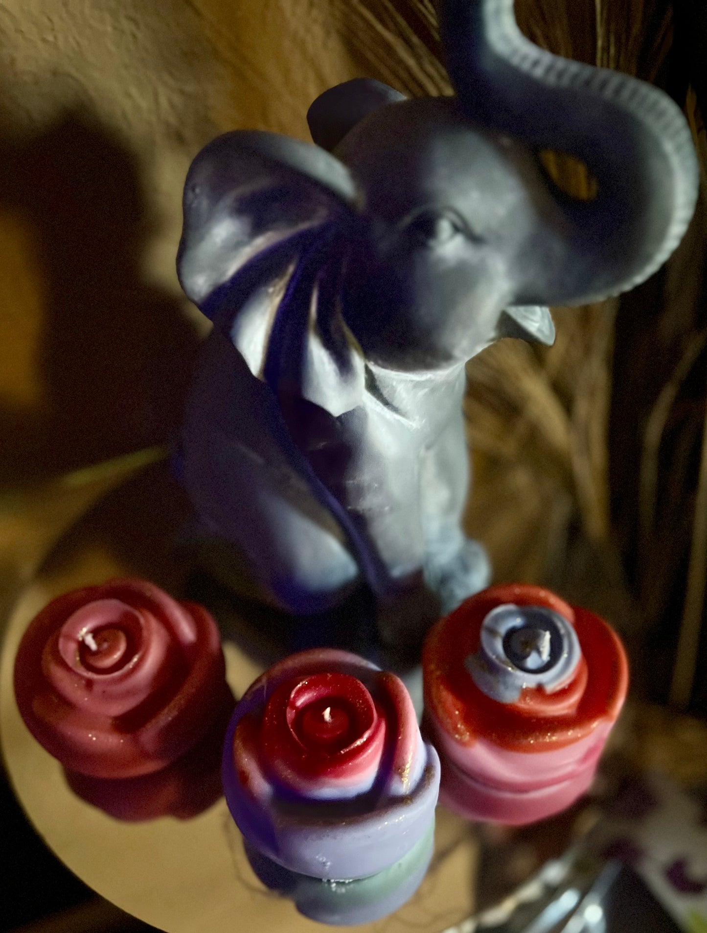 "Rose' Sensation"  Rose shaped candle set