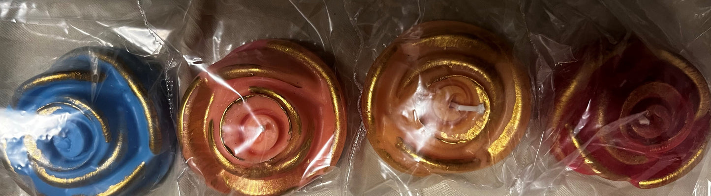 "Rose' Sensation"  Rose shaped candle set