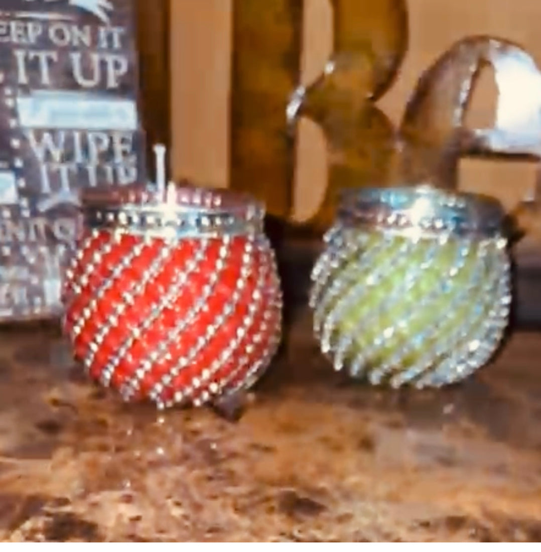 "Luvy" Hobnail glass candles(sold out)